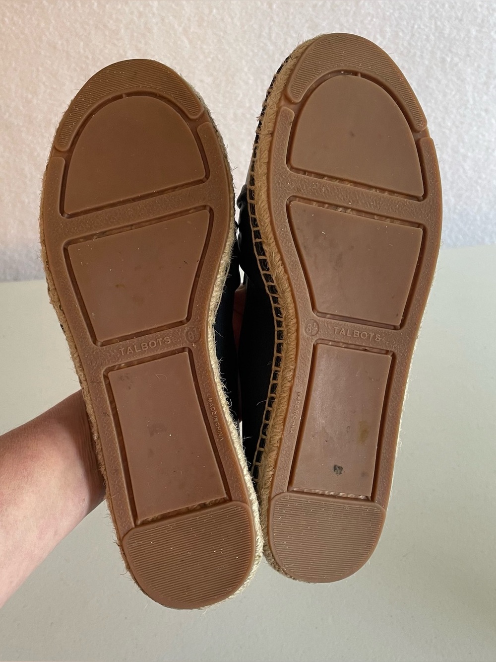 TALBOTS Navy Izzy Knot Leather Espadrille Flats NWOB, size 8.5 - Picture 8 of 8